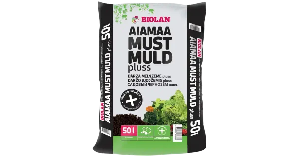 Biolan Aiamaa Must muld Pluss 50 l
