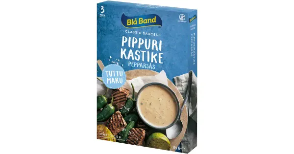 Blå Band, gluteenivaba ja väikese laktoosisisaldusega piprakastme koostisained, 3 × 28 g