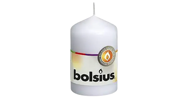 Bolsius lauaküünal 80/48mm 15h valge