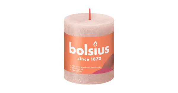 Bolsius lauaküünal 80/68 Misty Pink