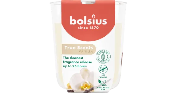 Bolsius lõhnaküünal 25h vanilje 80/73