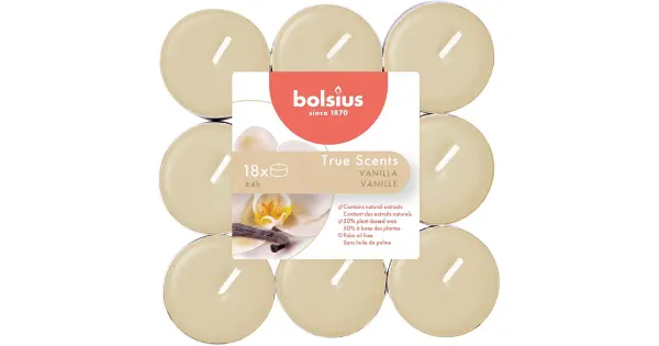 Bolsius teeküünal vanilje 18tk
