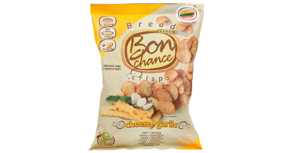 Bon Chance küüslaugu-juustumaitselised leivakrõpsud 120 g