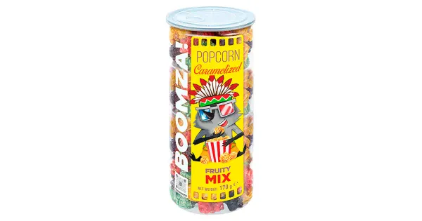 BOOMZA! PUUVILJAMAITSELISE GLAS.POPKORN
