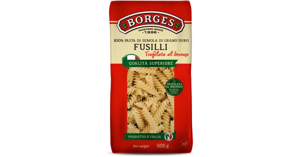 Borges pasta fusilli durumnisujahust borges 500g