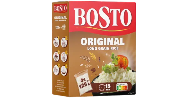 Bosto pikateraline riis 4 x 125 g