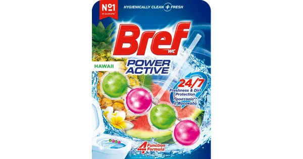 Bref power active wc-värskendaja hawaii 50g