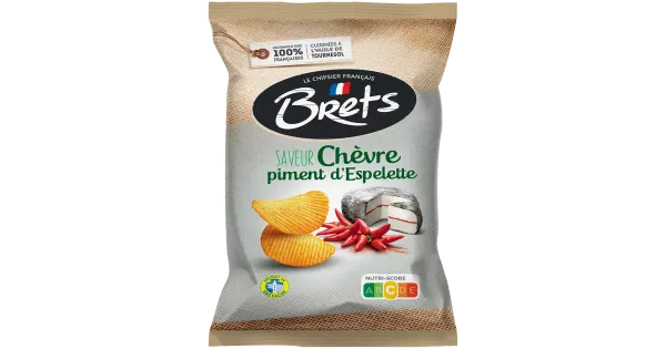 Brets kartulikrõpsud kitsejuustu ja Espelette tšilli maitselised 125g