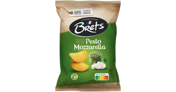 Brets kartulikrõpsud pesto ja mozzarella maitselised 125g