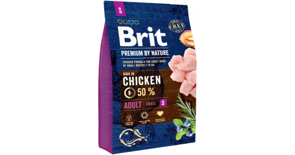 Brit Premium adult S koeratoit kanalihaga 3kg