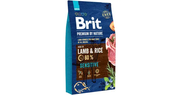 Brit Premium by Nature Sensitive koeratoit lambaliha ja riisiga 8kg