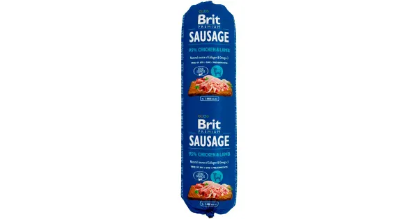 Brit Premium koeravorst kana- ja lambalihaga 800g