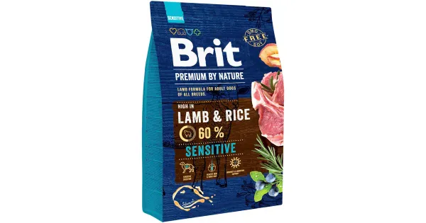 Brit Premium sensitive koeratoit lambalihaga 3kg