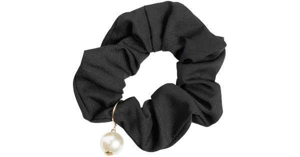 Cailap juuksekumm scrunchie pärliga must