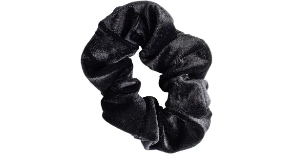 Cailap lai juuksekumm Scrunchie samet, must
