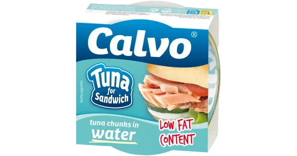 Calvo tuna for sandwich / tuunikalatükid vees 142g