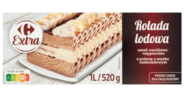 Carrefour Extra Vanilli-Cappuccino maitseline jäätisetort 1 l