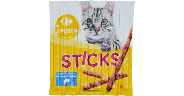 Carrefour närimispulgad kassidele lõhega 6*5g