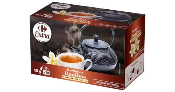 Carrefour Rooibos tee vaniljega 40 g (20 x 2 g)