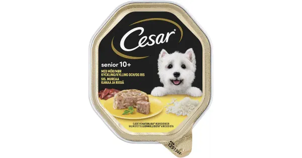 Cesar koeratoit kanaliha ja riisiga Senjor 10+ 150 g