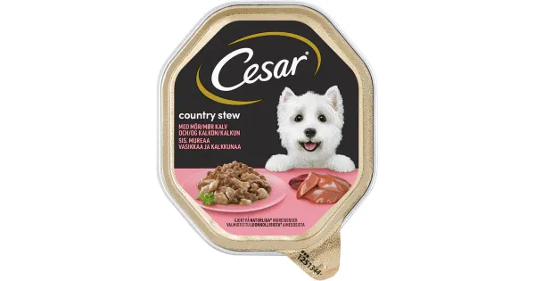 Cesar koeratoit vasika- ja kalkuniliha kastmes täiskasvanud koertele 150 g