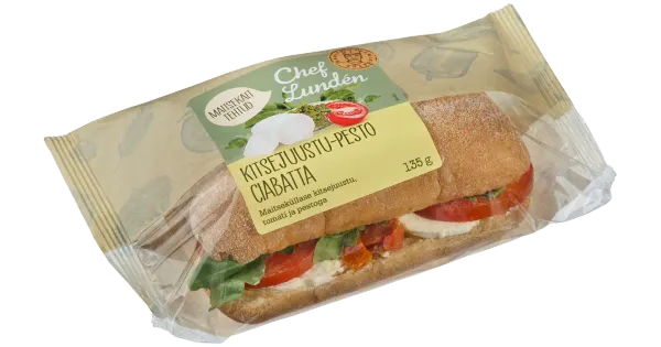 Chef Lunden Kitsejuustu-Pesto Ciabatta 135 G