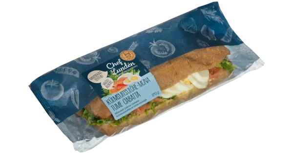 Chef Lunden Külmsuitsulõhe-Muna Tume Ciabatta 270 G