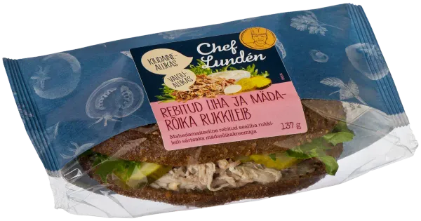 Chef Lunden Rebitud liha ja mädarõika rukkileib 137g