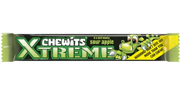 Chewits Xtreme hapu õuna maitselised närimiskompvekid 30 g