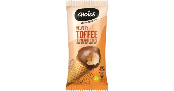Choice Velvety Toffee Koonusjäätis Vegan 150ml/90 g