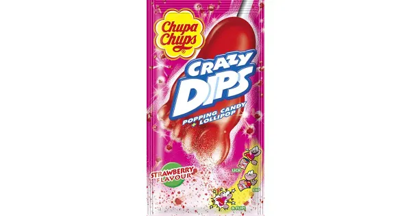 Chupa Chups Crazy Dips pulgakomm prõksuva suhkrupuruga 14 g