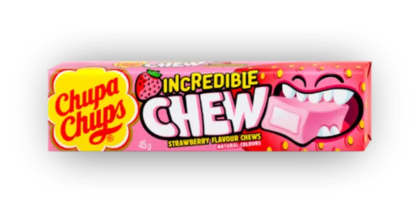 Chupa Chups Incredible Chew maasika 45g