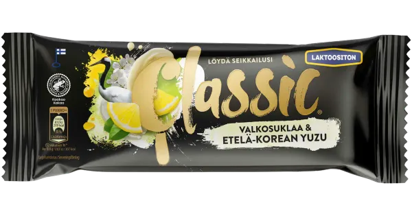 Classic Laktoosivaba Valge Šokolaadi Ja Lõuna-Korea Yuzuga Pulgajäätis, 68 G / 90 Ml