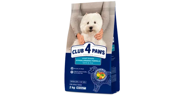 CLUB4PAWS Premium kuivtoit väikest tõugu koertele lambaliha ja riisiga 0.9kg