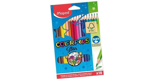 Color peps värvipliiats 18 värvi