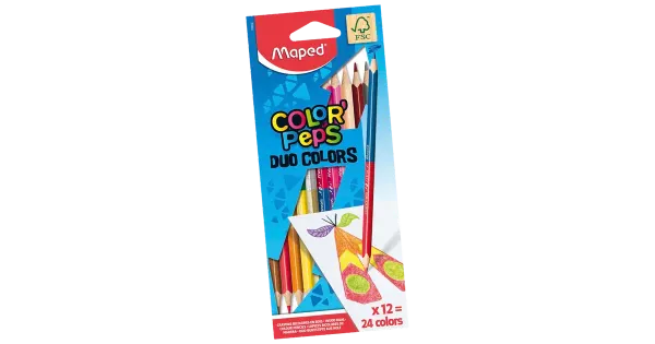Color peps värvipliiats duo 24 värvi