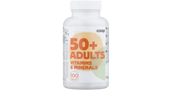 Coop 50+ aastastele täiskasvanute vitamiinid 100tabl