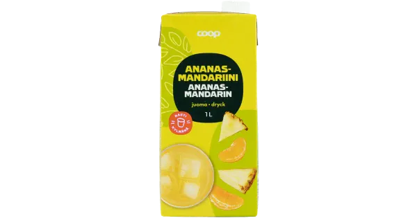 Coop ananassi-mandariinijook 1L