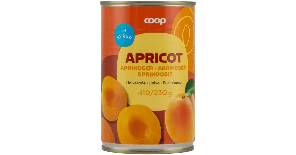 Coop aprikoosipoolikud suhkruga 410/226 g