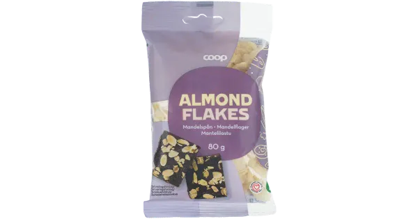 Coop blanšeeritud mandlilaastud 80g