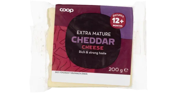 Coop Cheddari juust, 12 kuud laagerdunud, 200 g