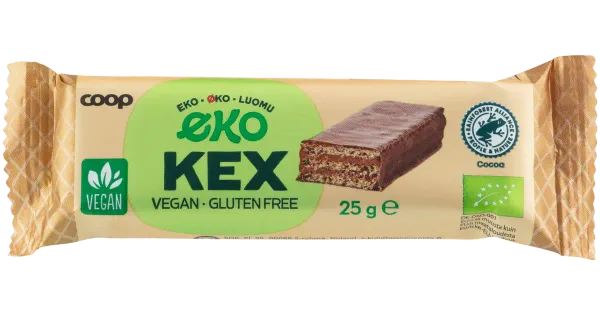 Coop EKO täidisega vahvlibatoon, vegan 25 g