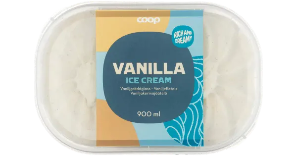 Coop Gourmet vanillijäätis 900 ml