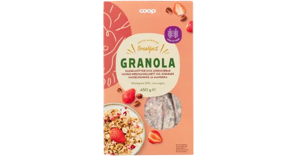 Coop Granola pähkli&maasika 450g