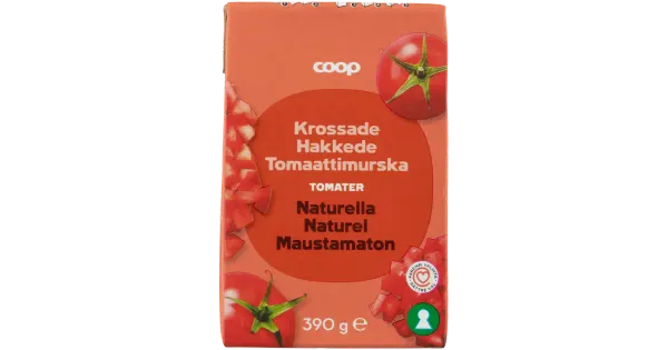 Coop hakitud tomatid 390g