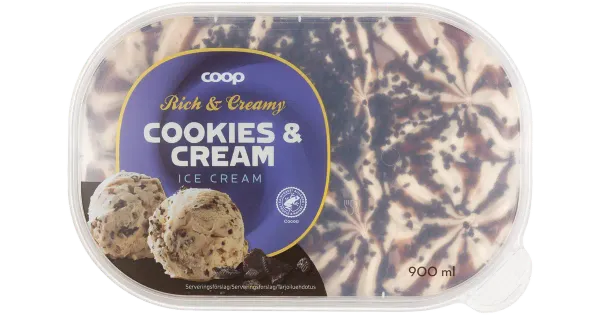 Coop Jäätis cookies & cream 900 ml