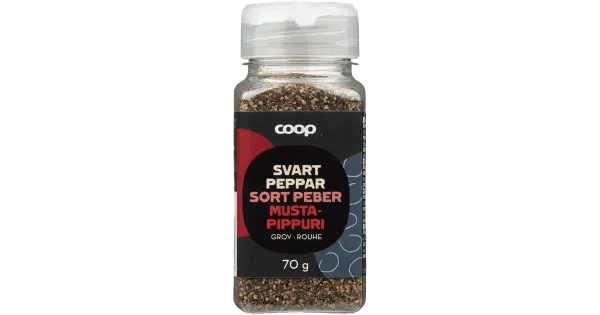 Coop jahvatatud must pipar 70 g