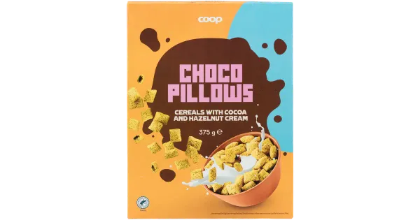 Coop kaera- ja nisupadjakesed kakao-sarapuupähklikreemida 375g
