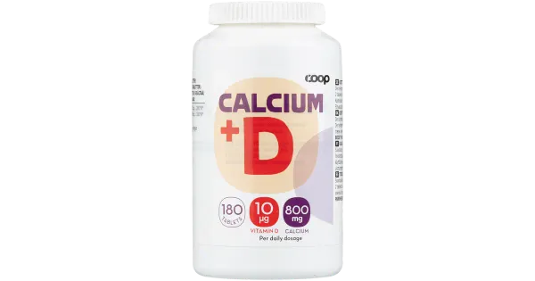 Coop kalsium 800mg + D vitamiini tabletid 180tk
