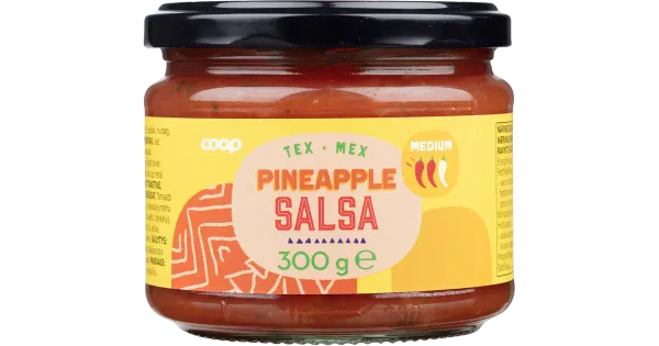 Coop keskmise teravusega tomatisalsa ananassiga 300 g